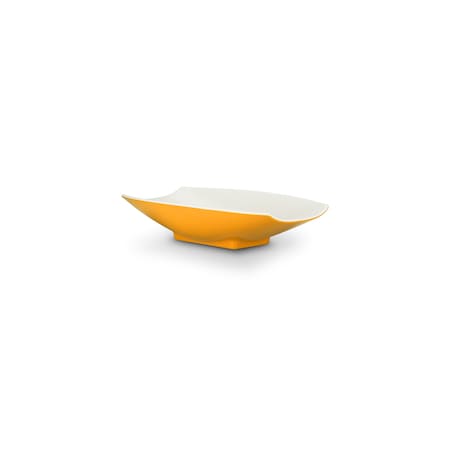 Melamine Curves Bowl - Yellow Outside/White Inside 10 1/2 X 6 1/8 X 2 1/2 24 Oz